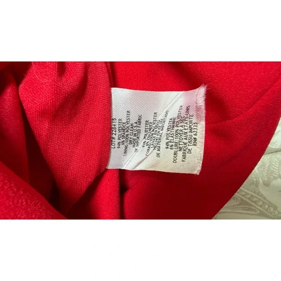 NWT AQUA Formal Strapless Bow Crepe Red Prom Glam Gown 0 - Picture 7 of 7